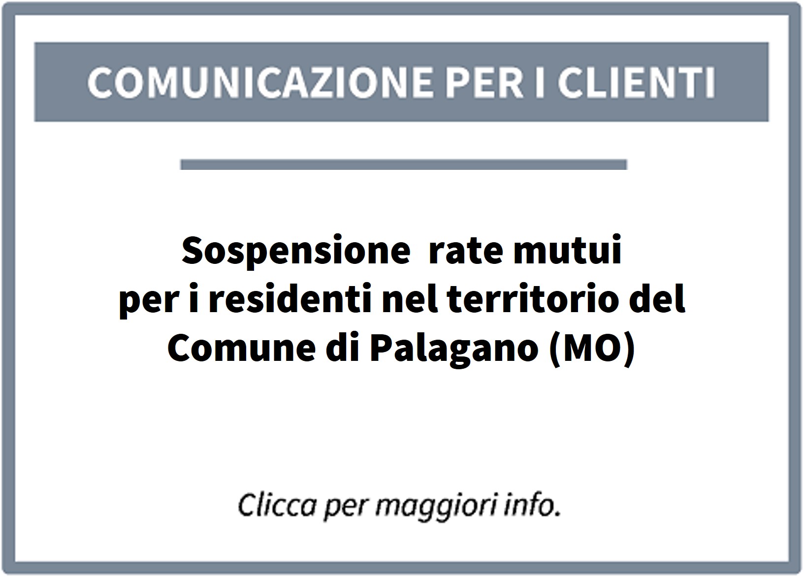 Prestiti, finanziamenti e credito online | Fiditalia sosp mutui palagano